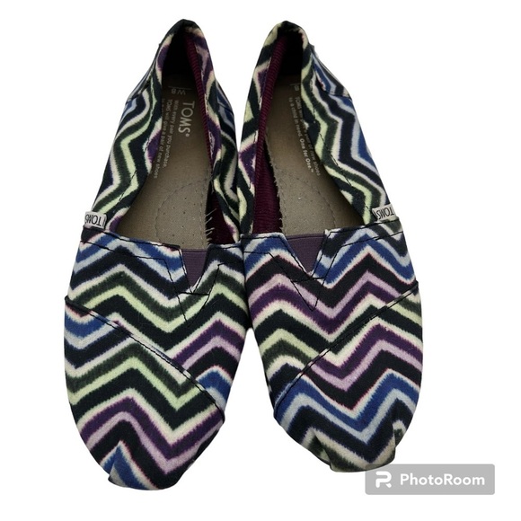 Toms colored chevron pattern classic flats - Picture 1 of 5